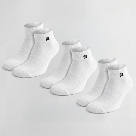 3 PAIRS - WHITE SOCKS