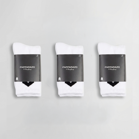 3 PAIRS - WHITE SOCKS